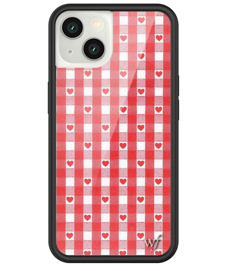 Gingham Hearts | Red iPhone Case