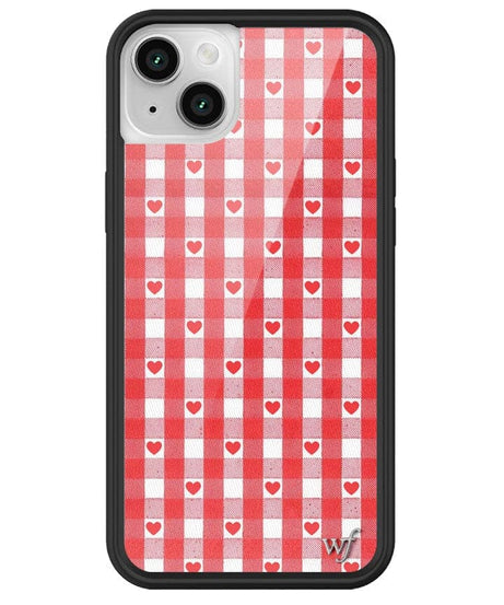 Gingham Hearts | Red iPhone Case