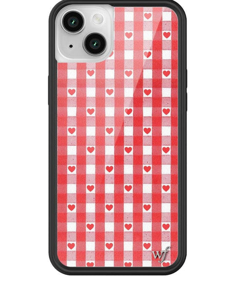 Gingham Hearts | Red iPhone Case