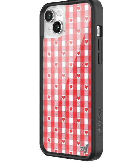 Gingham Hearts | Red iPhone Case
