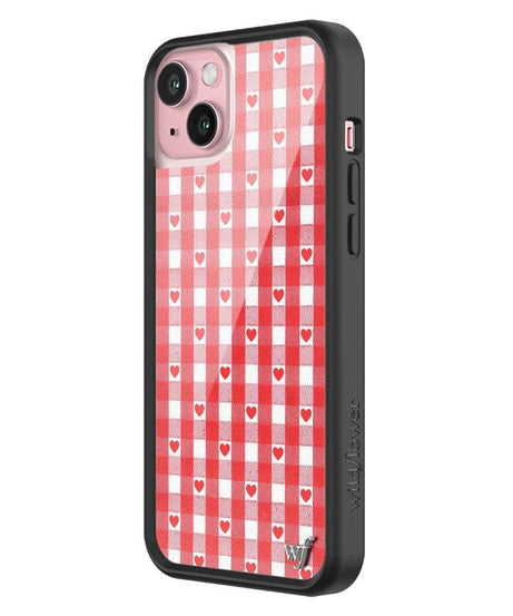 Gingham Hearts | Red iPhone Case