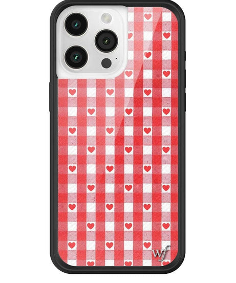 Gingham Hearts | Red iPhone Case