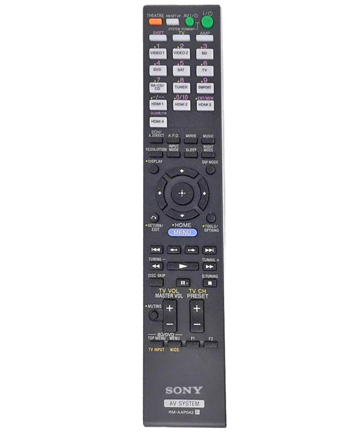 Sony RM-AAP042 Multi Channel A/V Receiver Remote Control - 148786211 - RMAAP042