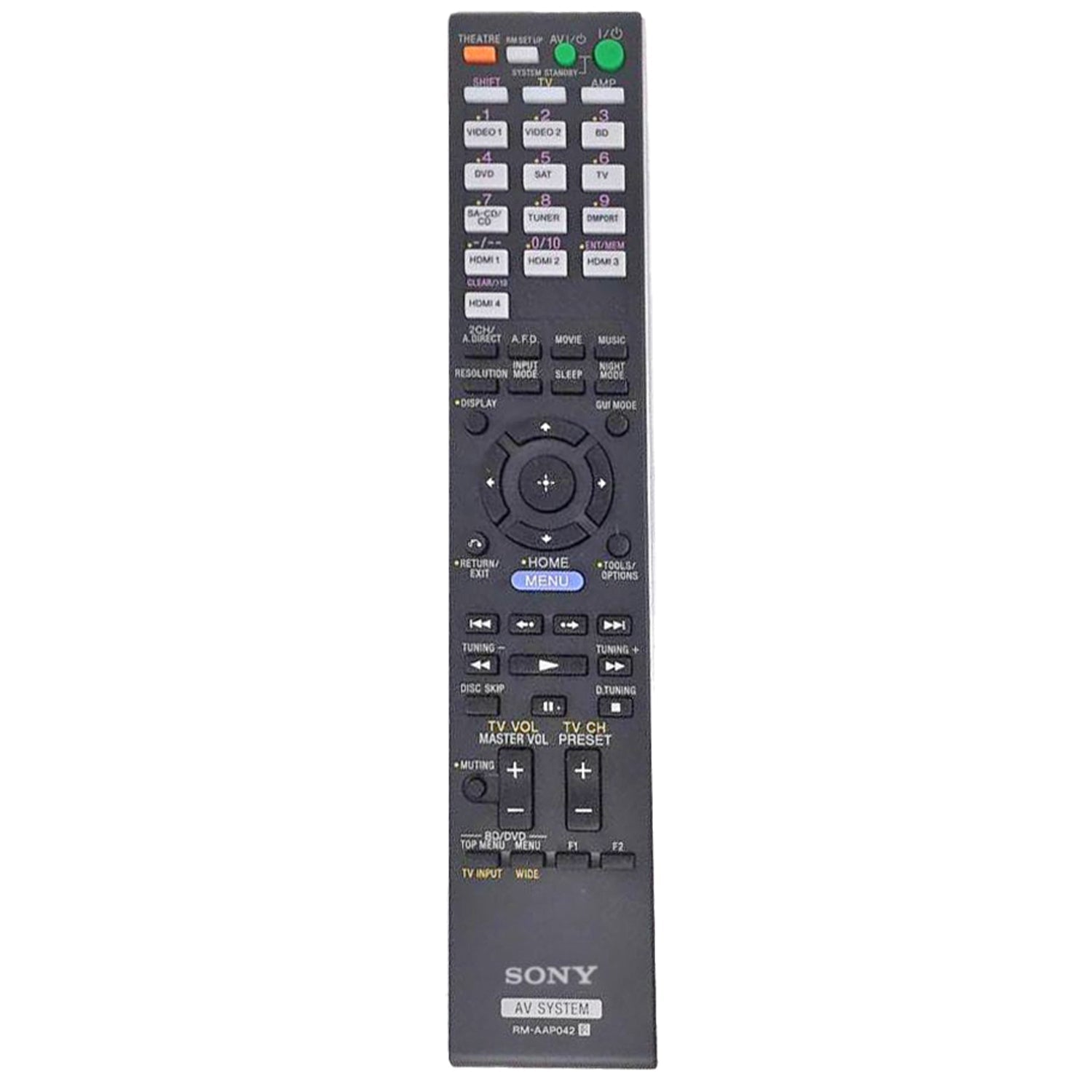 Sony RM-AAP042 Multi Channel A/V Receiver Remote Control - 148786211 - RMAAP042