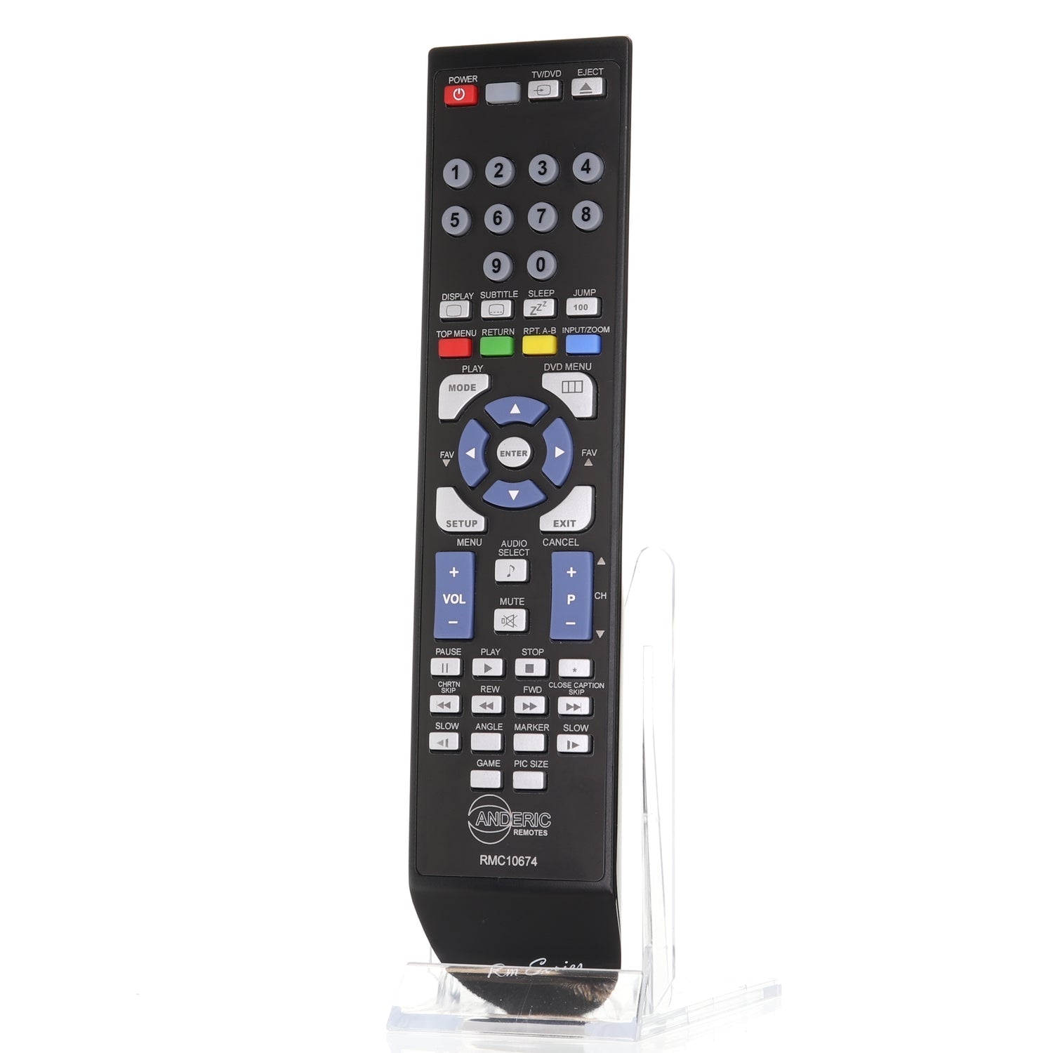Anderic TV/DVD Remote Control for Toshiba SE-R0305, DC-LWB1, and others - RMC10674