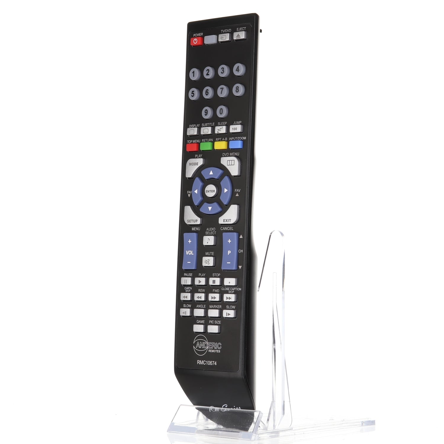 Anderic TV/DVD Remote Control for Toshiba SE-R0305, DC-LWB1, and others - RMC10674