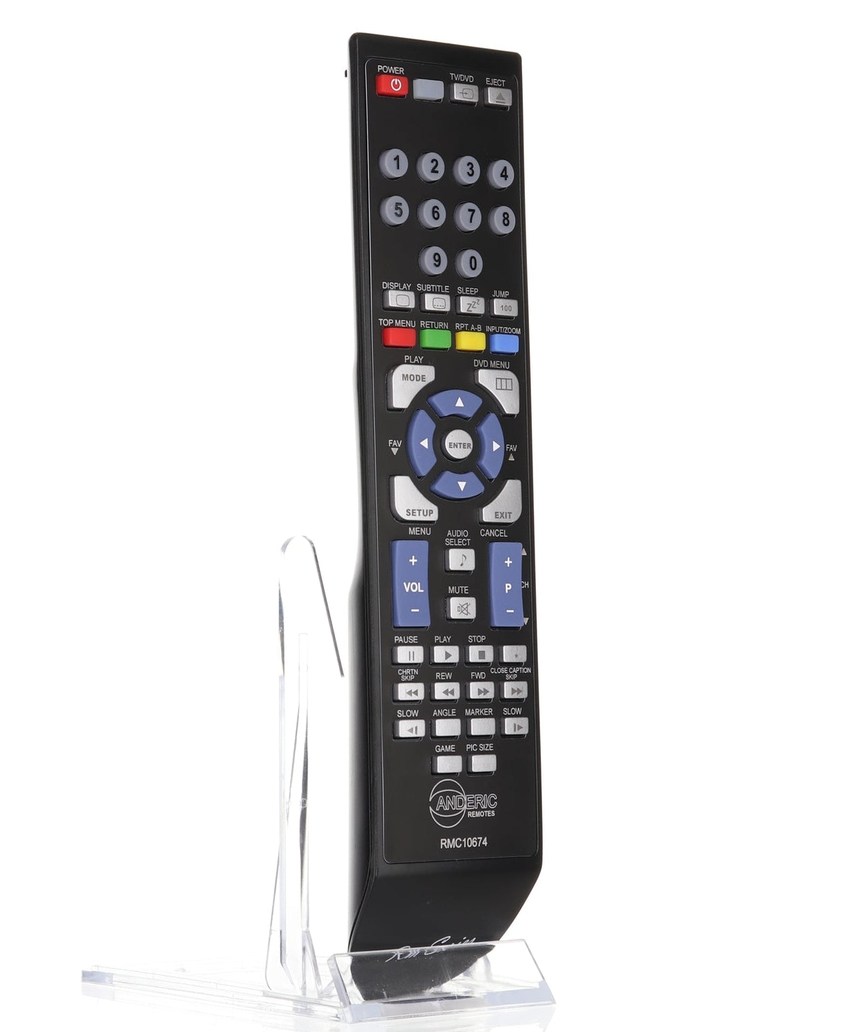 Anderic TV/DVD Remote Control for Toshiba SE-R0305, DC-LWB1, and others - RMC10674