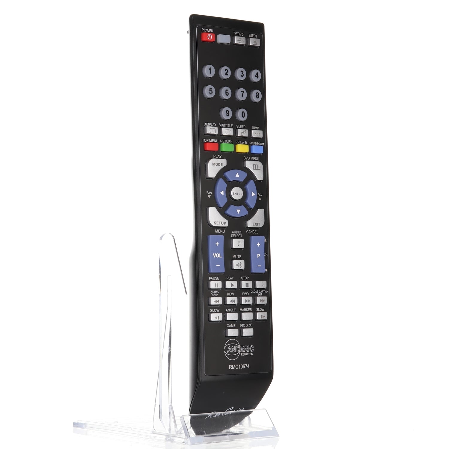 Anderic TV/DVD Remote Control for Toshiba SE-R0305, DC-LWB1, and others - RMC10674