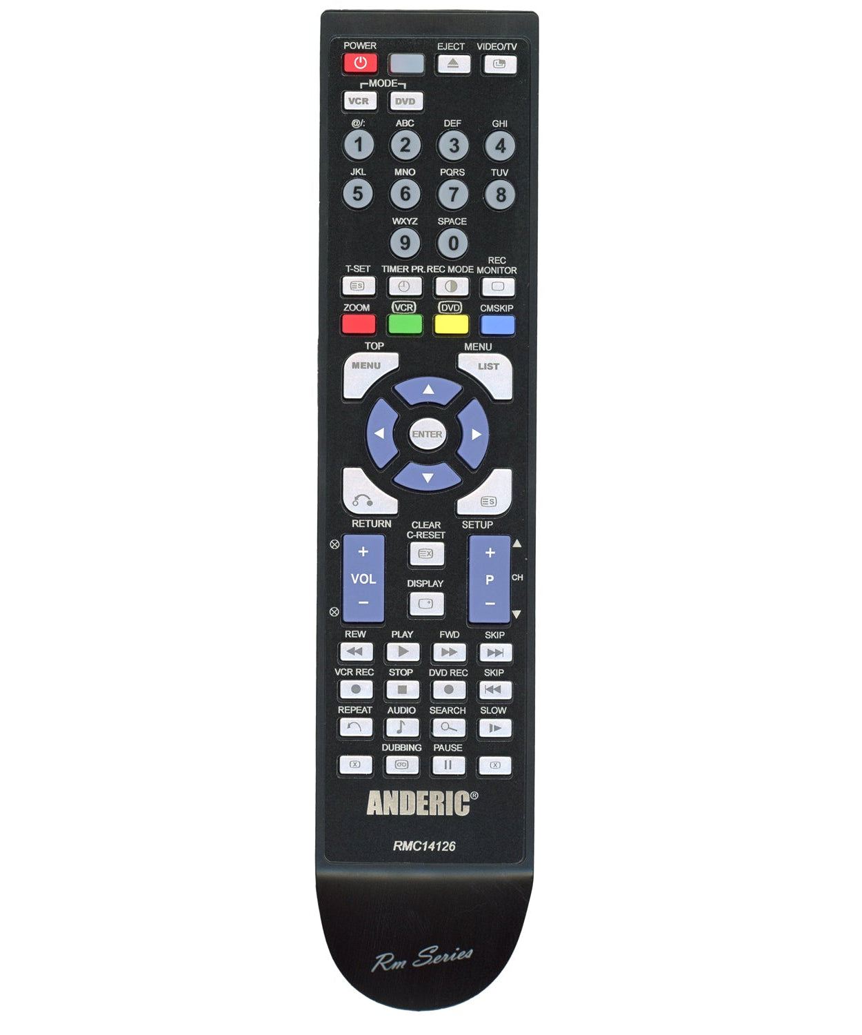 Anderic RMC14126 Replacement DVD/VCR Recorder Remote Control for Sharp, Sylvania, Emerson, and Symphonic | 9HSNB130UD 9HSNB114