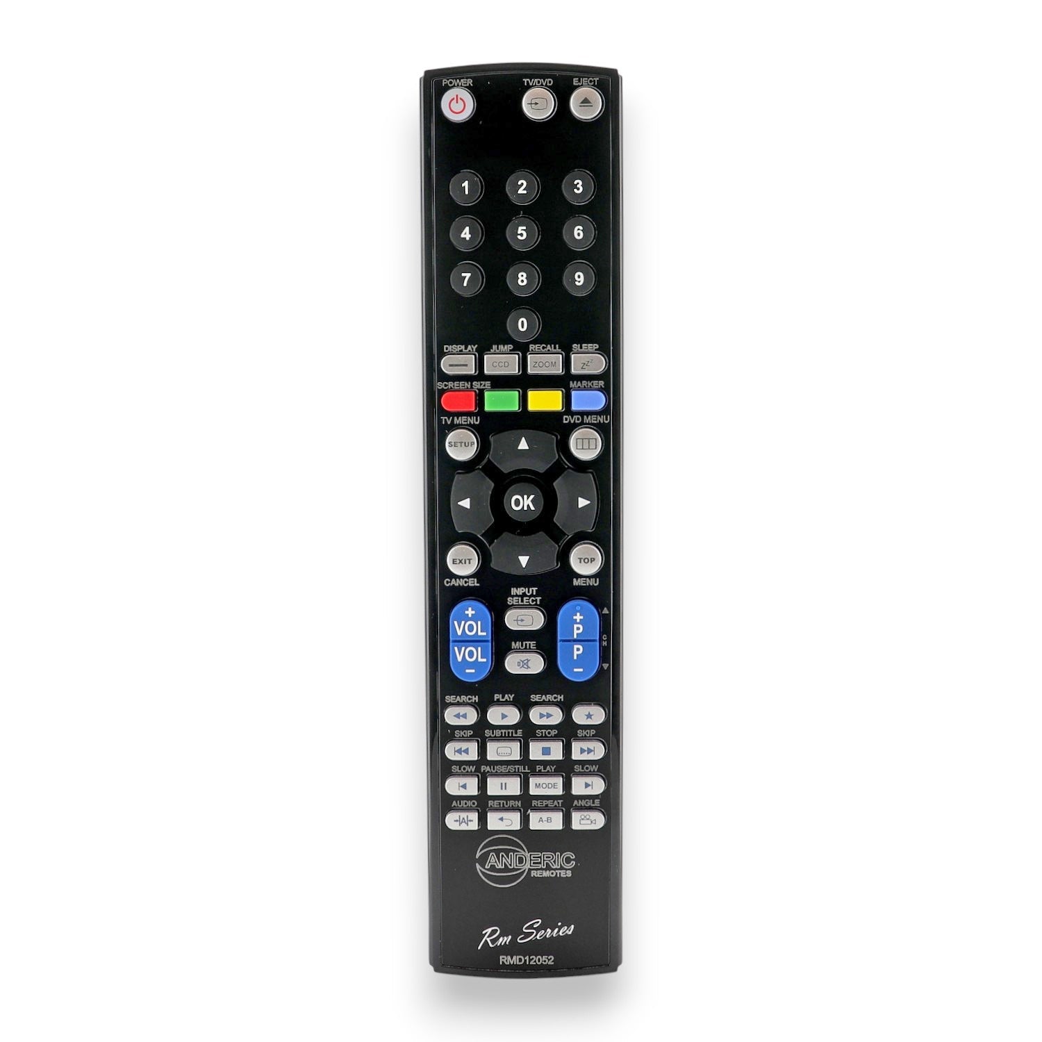 Anderic 076R0LJ030 TV/DVD Combo Remote Control for Sansui | No Programming | Works 076R0HE04A, 076R0LJ041 - RMD12052