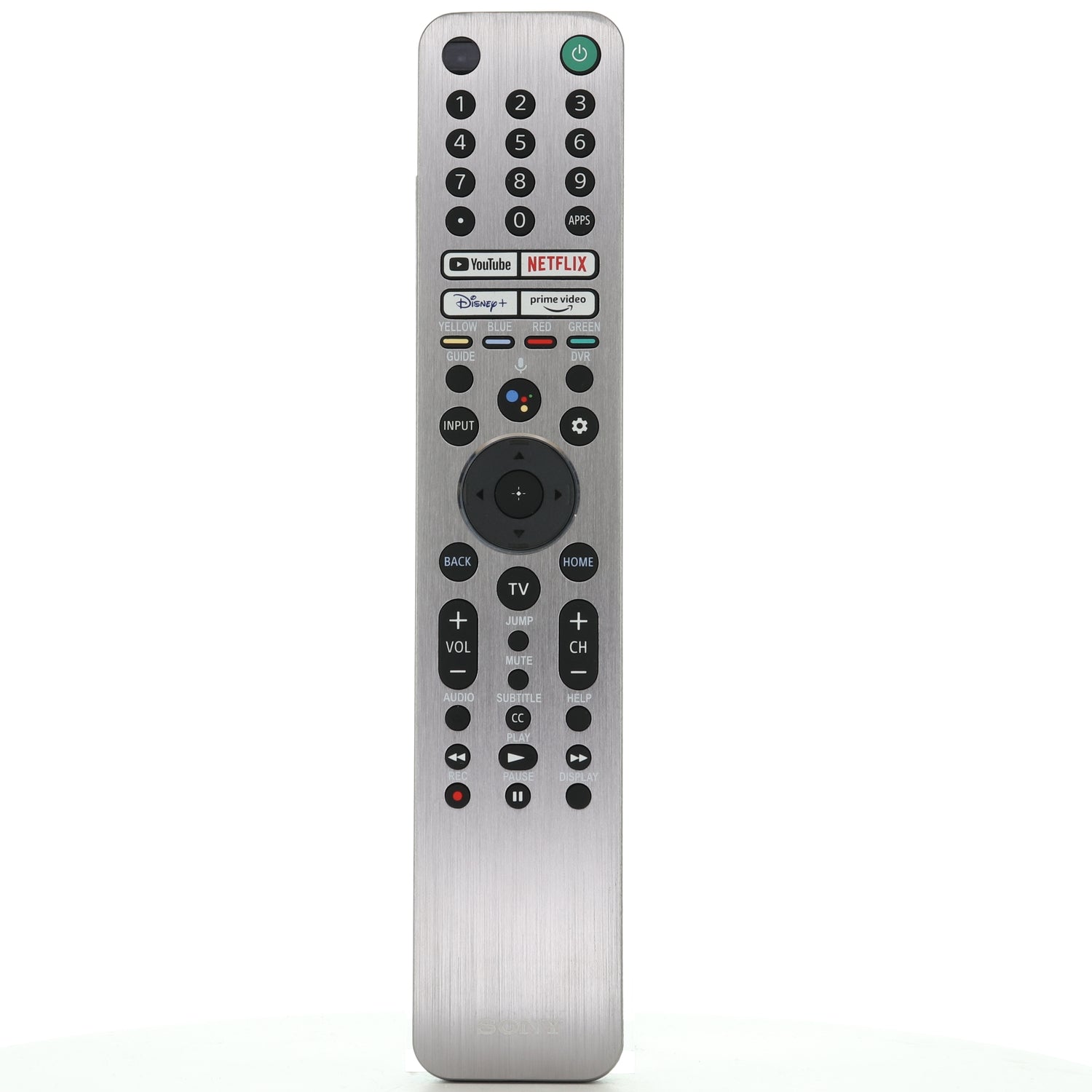 Sony RMF-TX621U Backlit Smart TV Remote Control with Voice | YouTube, Netflix, Disney+, Prime Video | Metal Front -  1-009-947-12