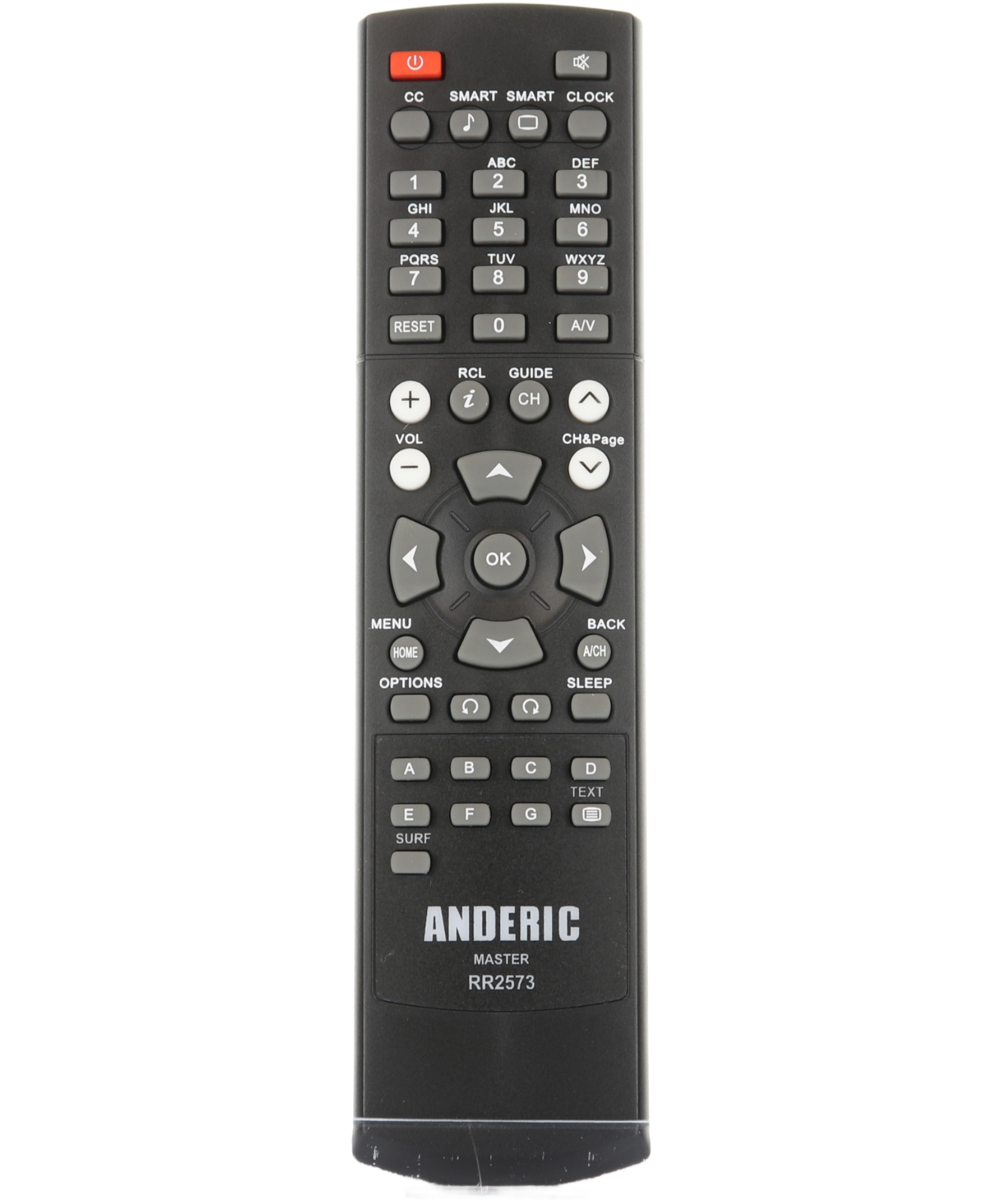 Anderic RR2573 Replacement Master/Setup Remote Control for Philips, Magnavox Hospitality TV  | RC2573GR