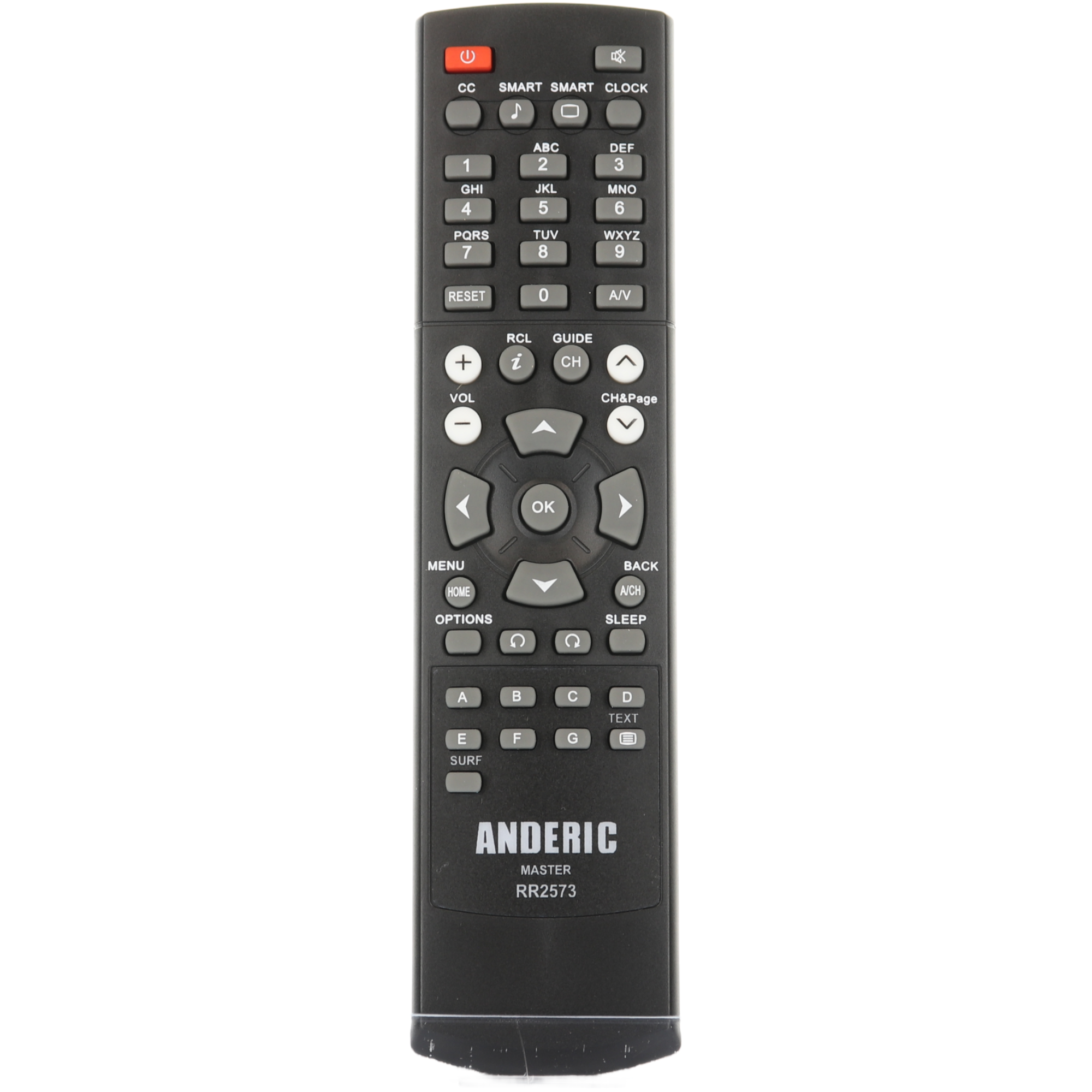 Anderic RR2573 Replacement Master/Setup Remote Control for Philips, Magnavox Hospitality TV  | RC2573GR