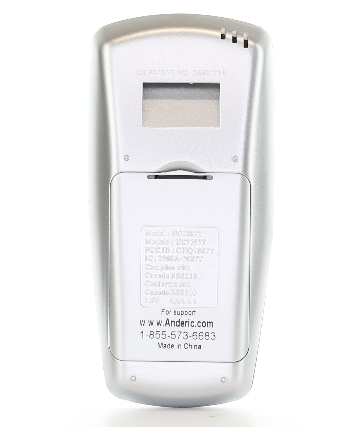 Anderic RR7087TR Replacement Thermostatic Ceiling Fan Remote Control with Reverse Key - CHQ7087T