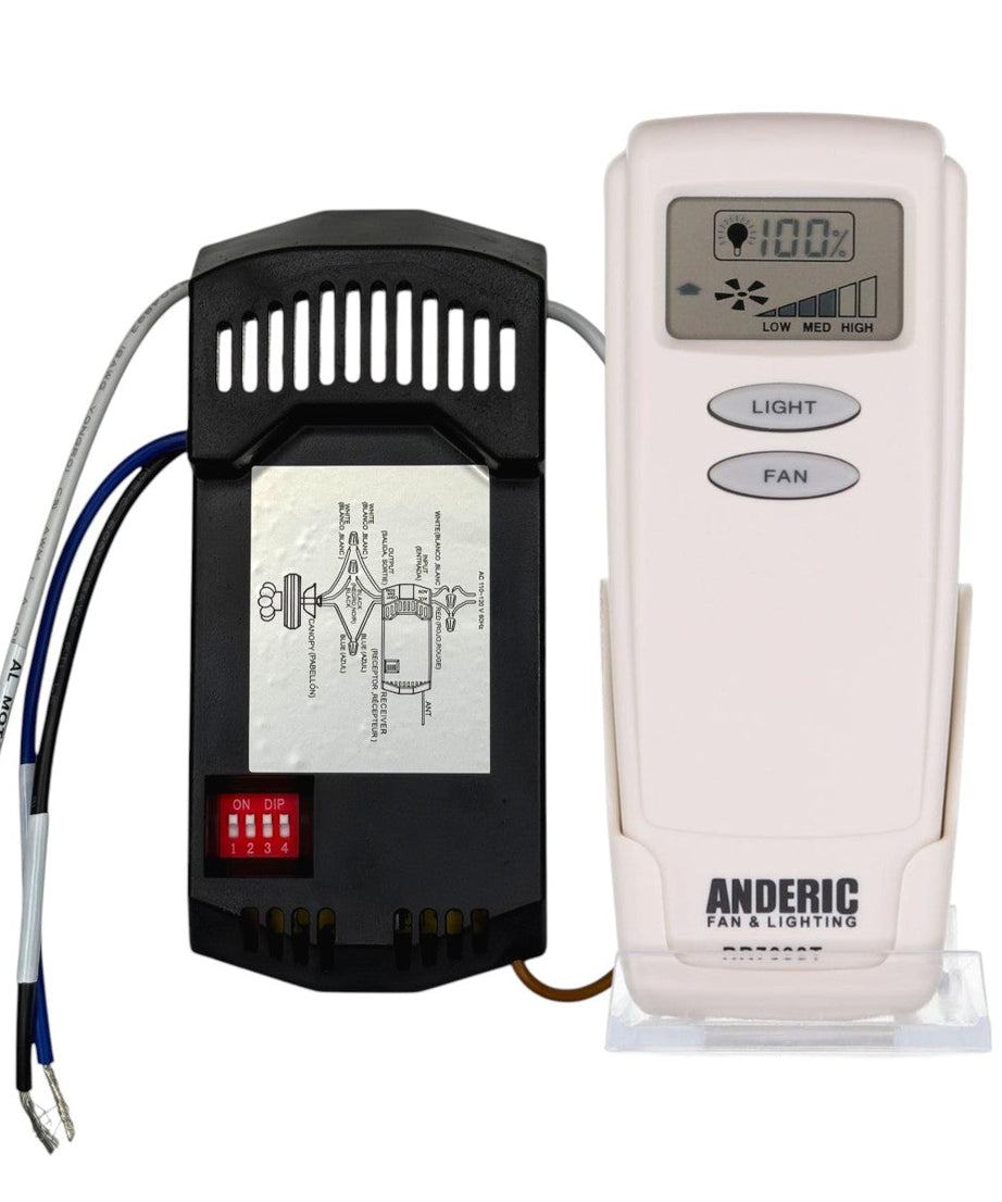 Anderic RR7099TKIT Universal Ceiling Fan Remote Control Add-on Kit for 3 Speed Ceiling Fans