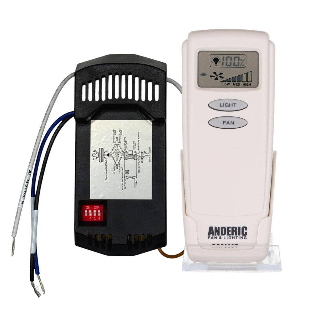 Anderic RR7099TKIT Universal Ceiling Fan Remote Control Add-on Kit for 3 Speed Ceiling Fans