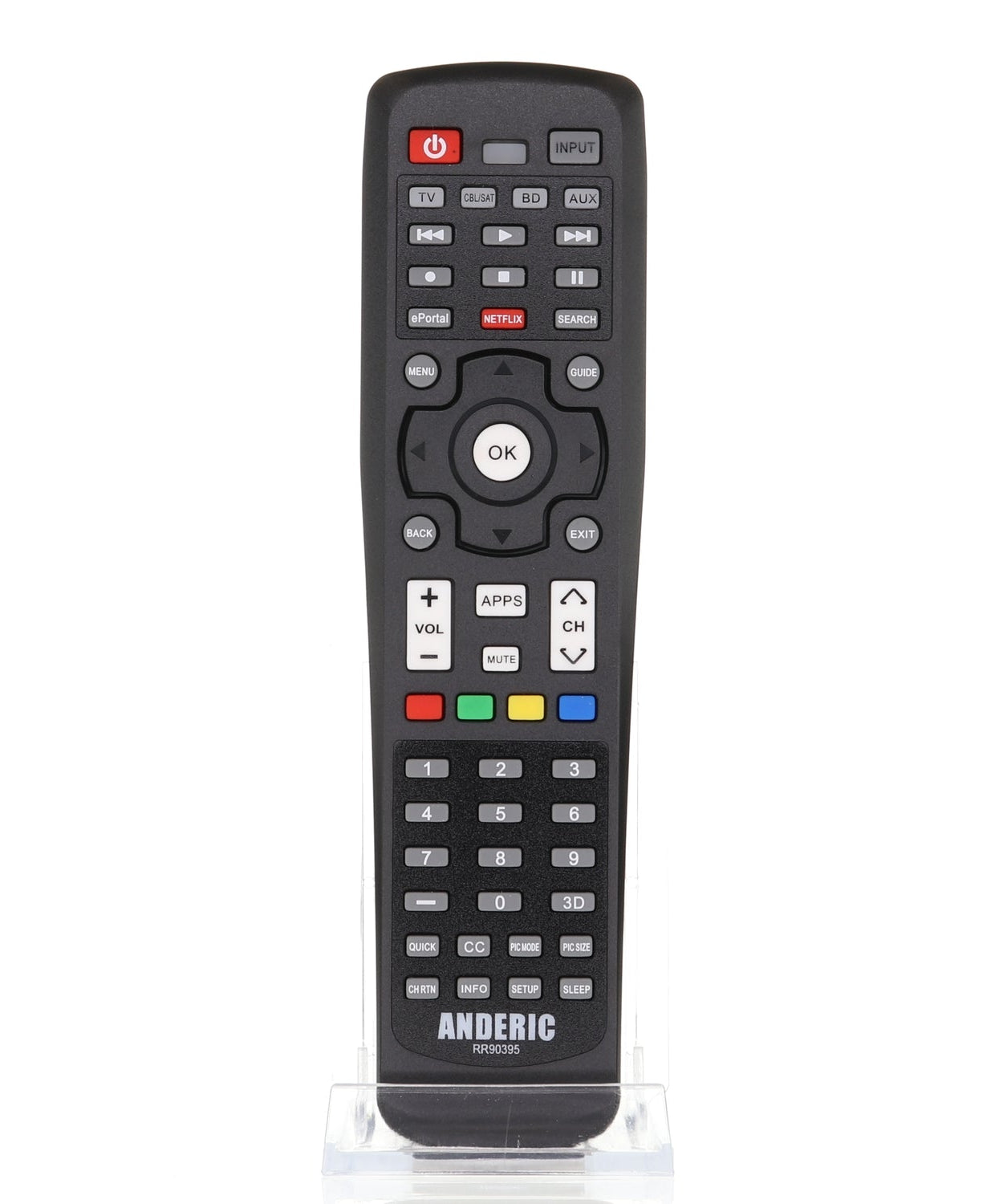 Anderic RR90395 Repalcement Smart TV Remote Control for Toshiba CT-90395 and Others