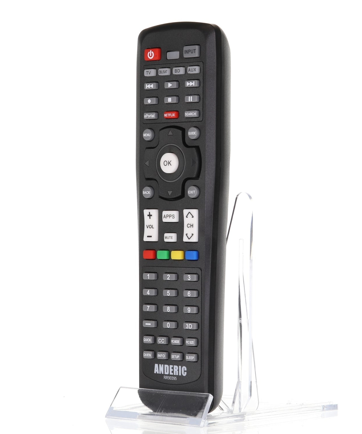 Anderic RR90395 Repalcement Smart TV Remote Control for Toshiba CT-90395 and Others