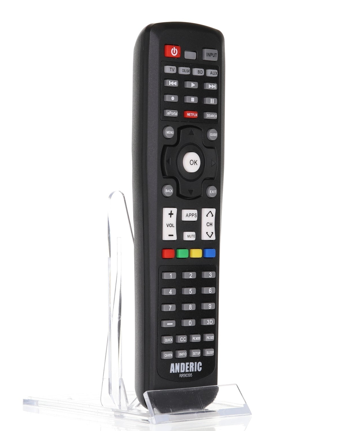 Anderic RR90395 Repalcement Smart TV Remote Control for Toshiba CT-90395 and Others