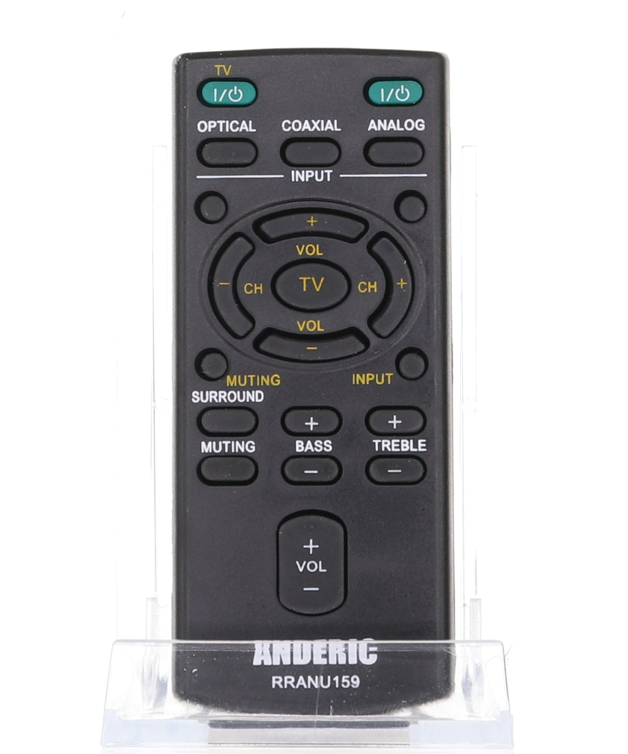 Anderic RRANU159 Replacement Remote Control for Sony Sound Bar RM-ANU159, RM-ANU160, RMT-AH101U, RMT-AH101U, RM-ANU191, and Others