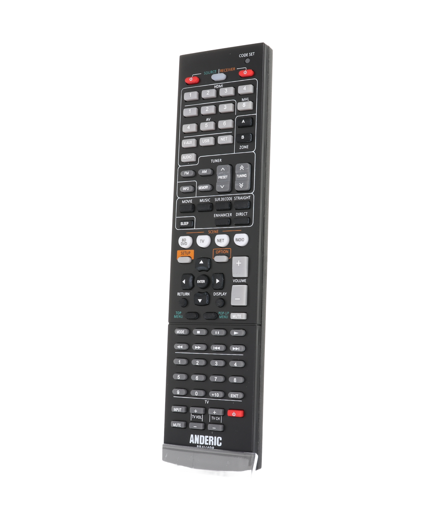 Anderic RRAV498 Replacement Receiver Remote Control for Yamaha RAV498 and Others