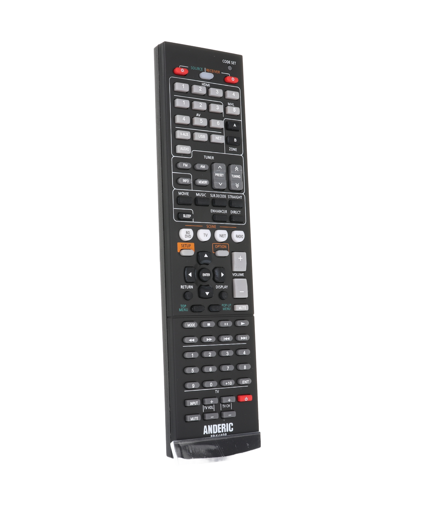 Anderic RRAV498 Replacement Receiver Remote Control for Yamaha RAV498 and Others