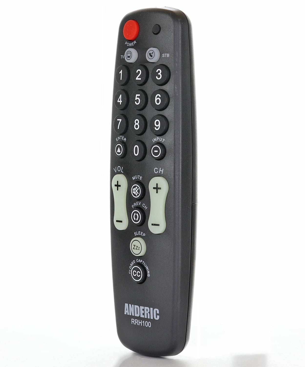 Anderic RRH100 2-Device Universal Remote Control for Hospitality TVs and Cable/Satellite/STB Boxes with Learning