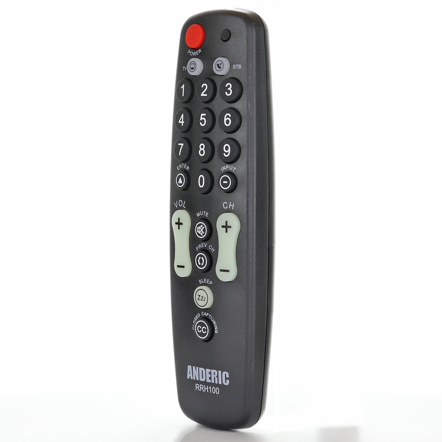 Anderic RRH100 2-Device Universal Remote Control for Hospitality TVs and Cable/Satellite/STB Boxes with Learning