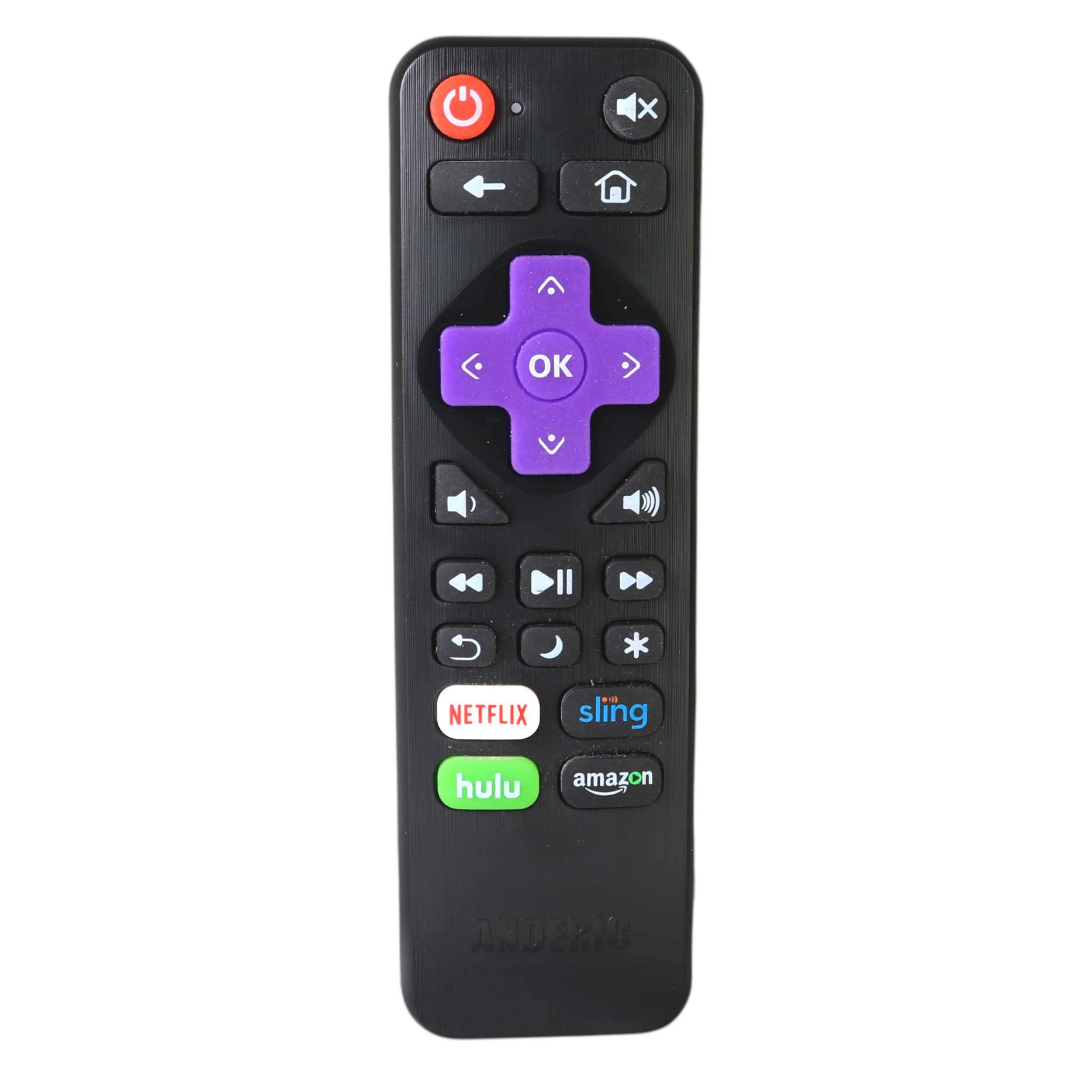 Anderic RRLC18 Replacement TV Remote Control for Sharp, Hisense, Proscan RokuOS TV's | No programming