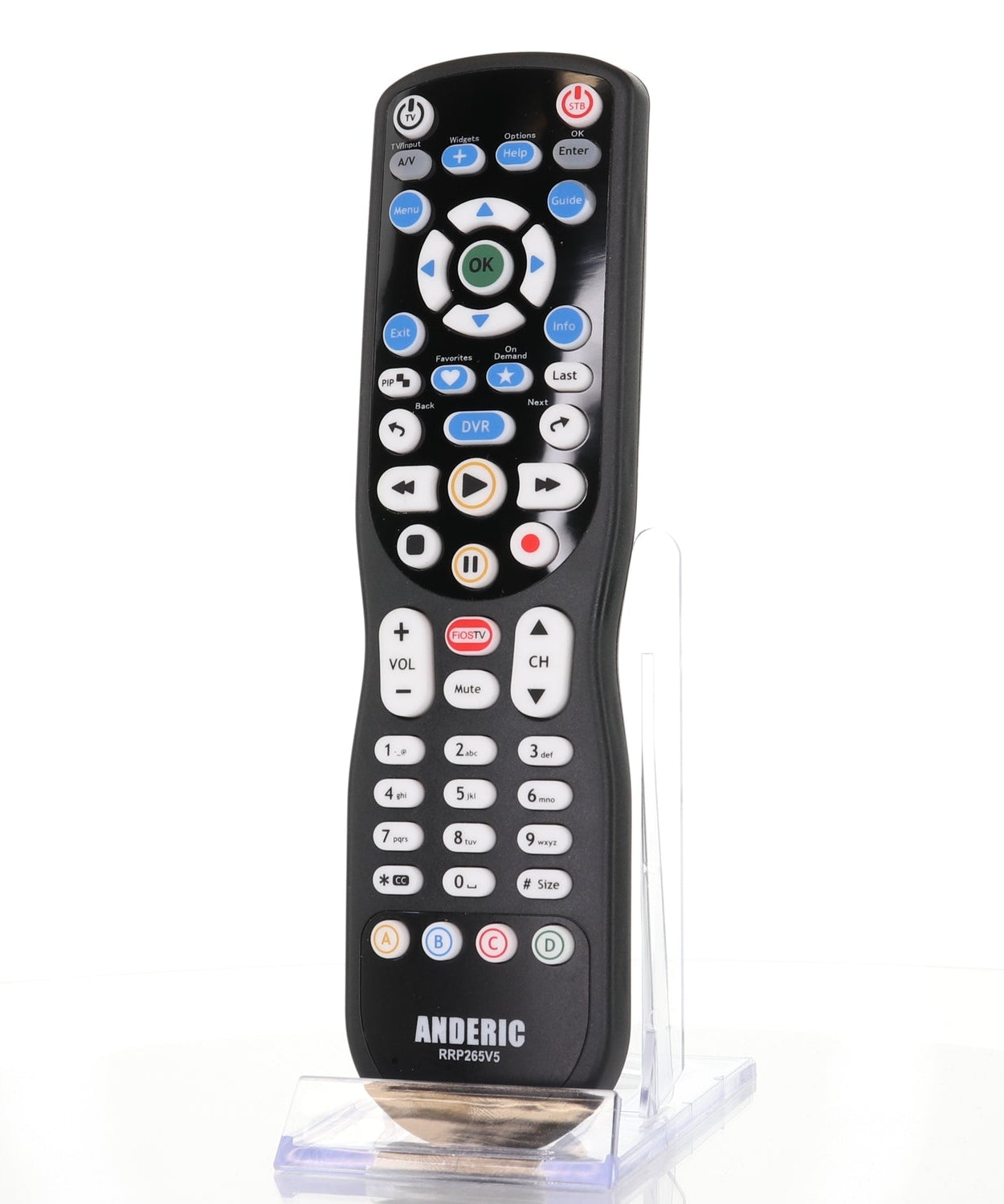 Anderic RRP265V5 Replacement 2-Device Universal Remote Control for Verizon FiOS Cable - P265v5