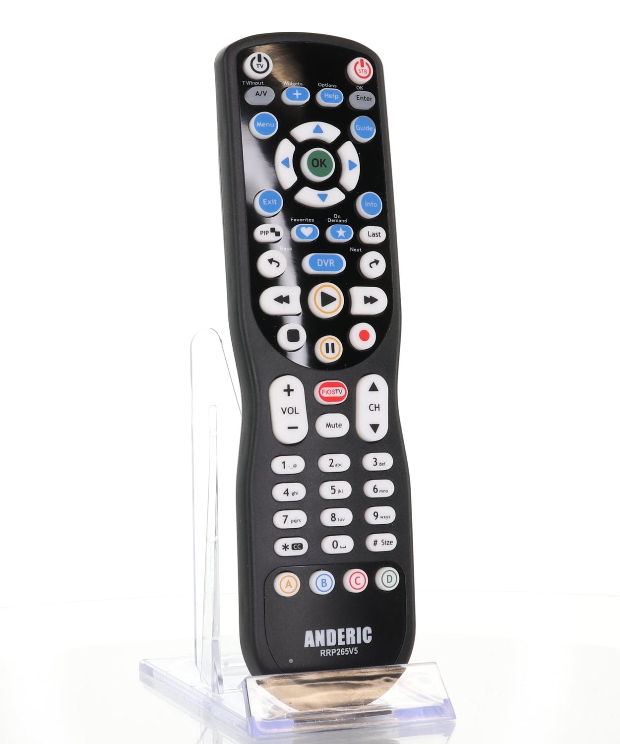 Anderic RRP265V5 Replacement 2-Device Universal Remote Control for Verizon FiOS Cable - P265v5