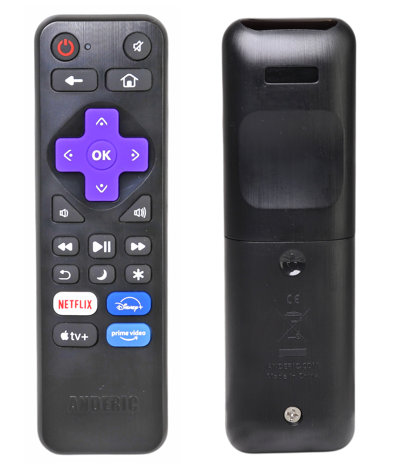 [3-PACK] Anderic RRLF26 (No Programming Needed) Replacement Remote Control for most Roku TVs such as ONN, Hisense, Philips, TCL, Hiro