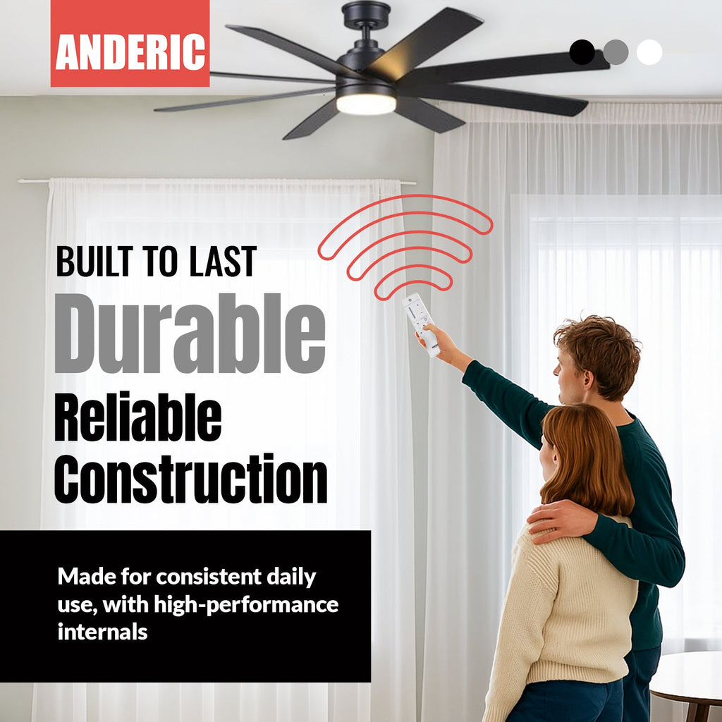 Anderic MR205A-D / TR198B Replacement Ceiling Fan Remote Control Kit for Marlon Home Decorators Collection and others - MR205A-D / RRTR198B