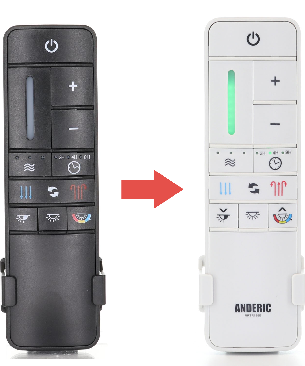 Anderic TR198B Replacement Ceiling Fan Remote Control for Home Decorators Collection 2AQZU-18012 / KUJCE10308 / TR198A / RRTR198B