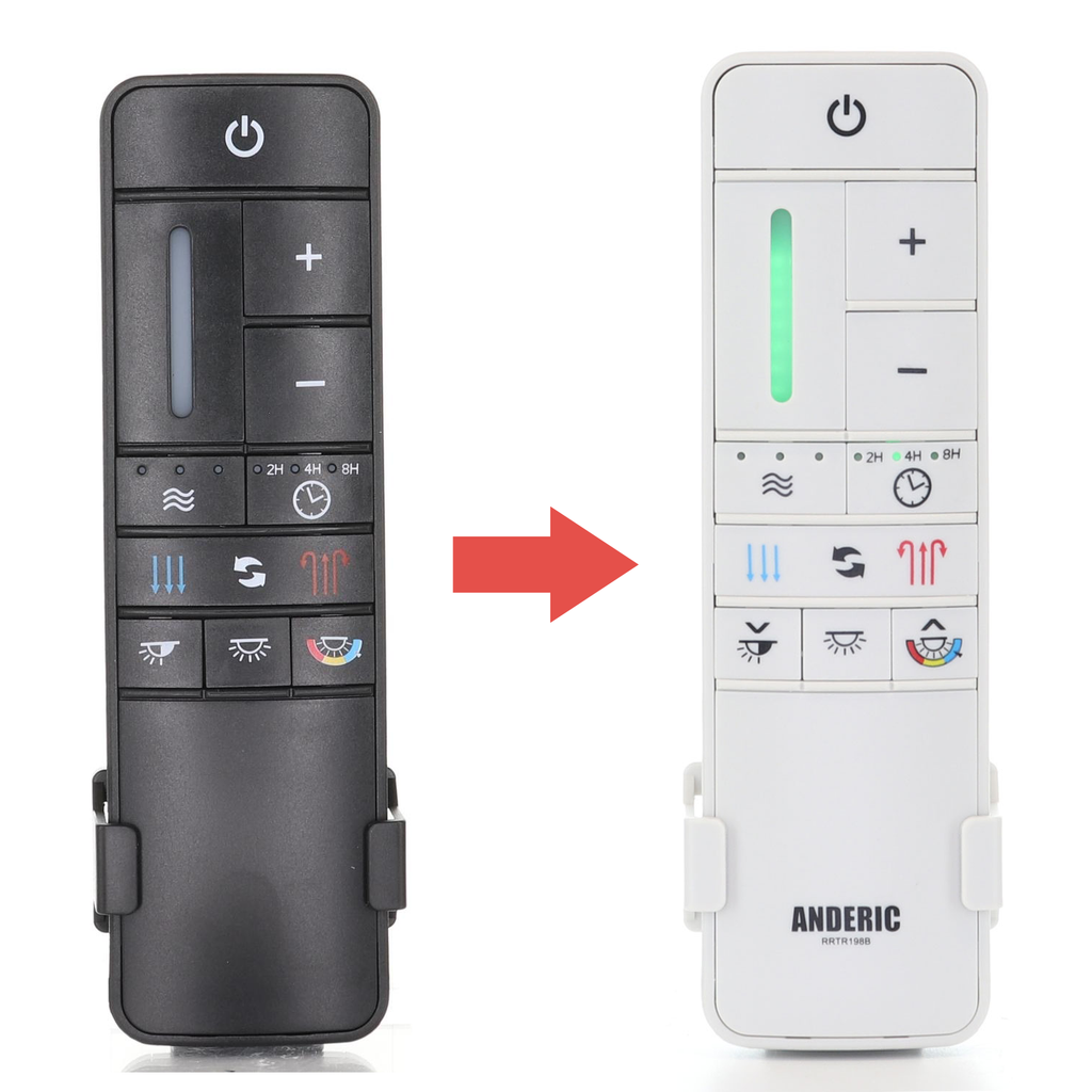 Anderic TR198B Replacement Ceiling Fan Remote Control for Home Decorators Collection 2AQZU-18012 / KUJCE10308 / TR198A / RRTR198B