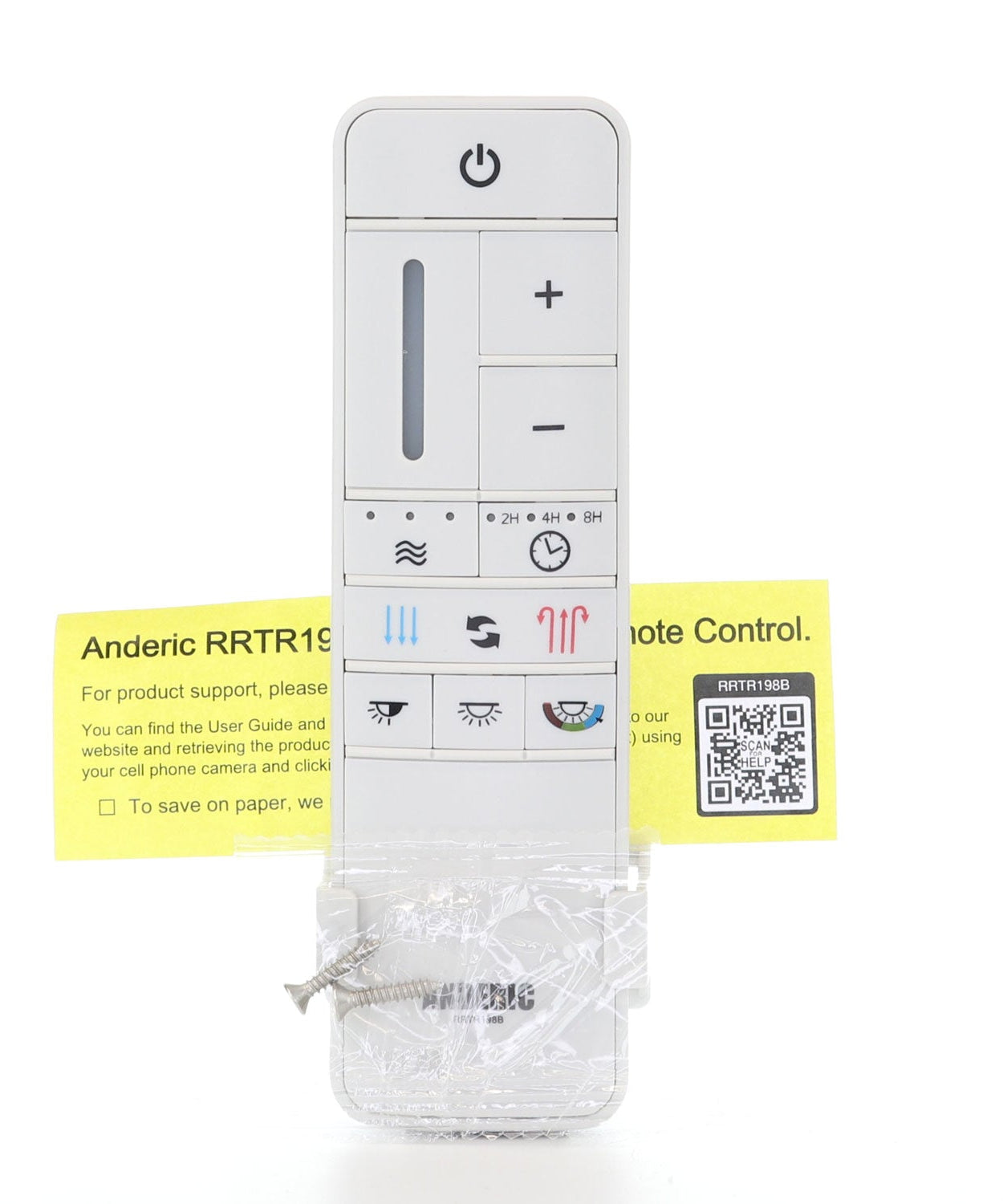 Anderic TR198B Replacement Ceiling Fan Remote Control for Home Decorators Collection 2AQZU-18012 / KUJCE10308 / TR198A / RRTR198B