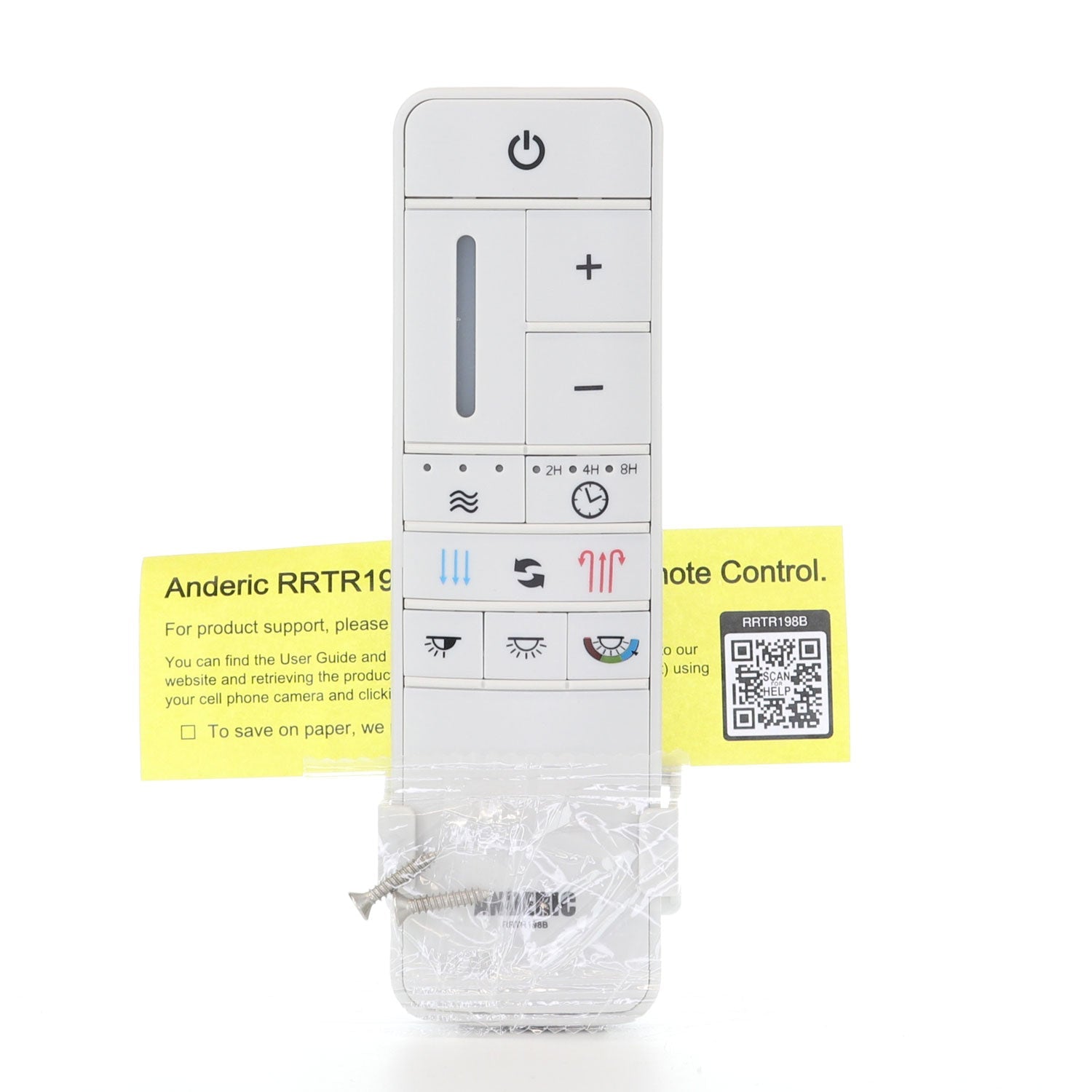Anderic TR198B Replacement Ceiling Fan Remote Control for Home Decorators Collection 2AQZU-18012 / KUJCE10308 / TR198A / RRTR198B