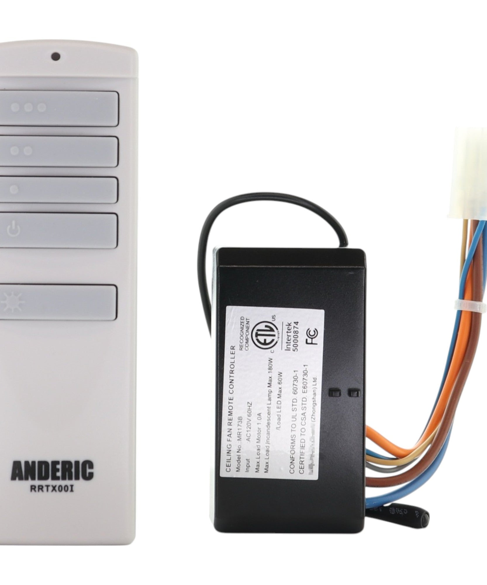 Substitute for Harbor Breeze Remot/Receiver Kit for Boltz 52 Inch and Boltz II Ceiling Fans | 4L000014440, KUCJE10716, MR173B [RRTX00I-RRMR173B-KIT]