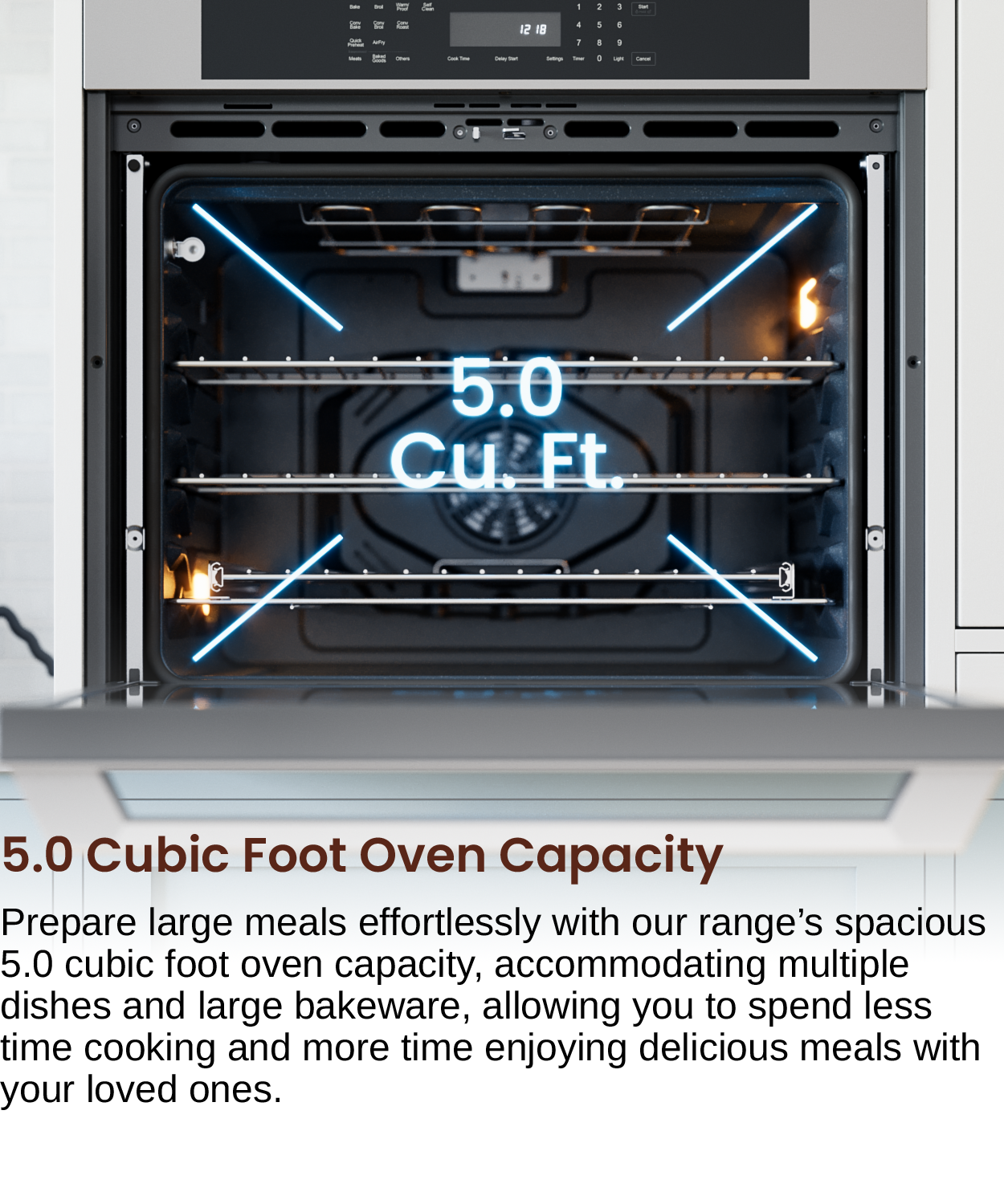 Rangaire 30" Single Electric Wall Oven Self-cleaning Air Fry True Convection Stainless Steel RWOS301GS