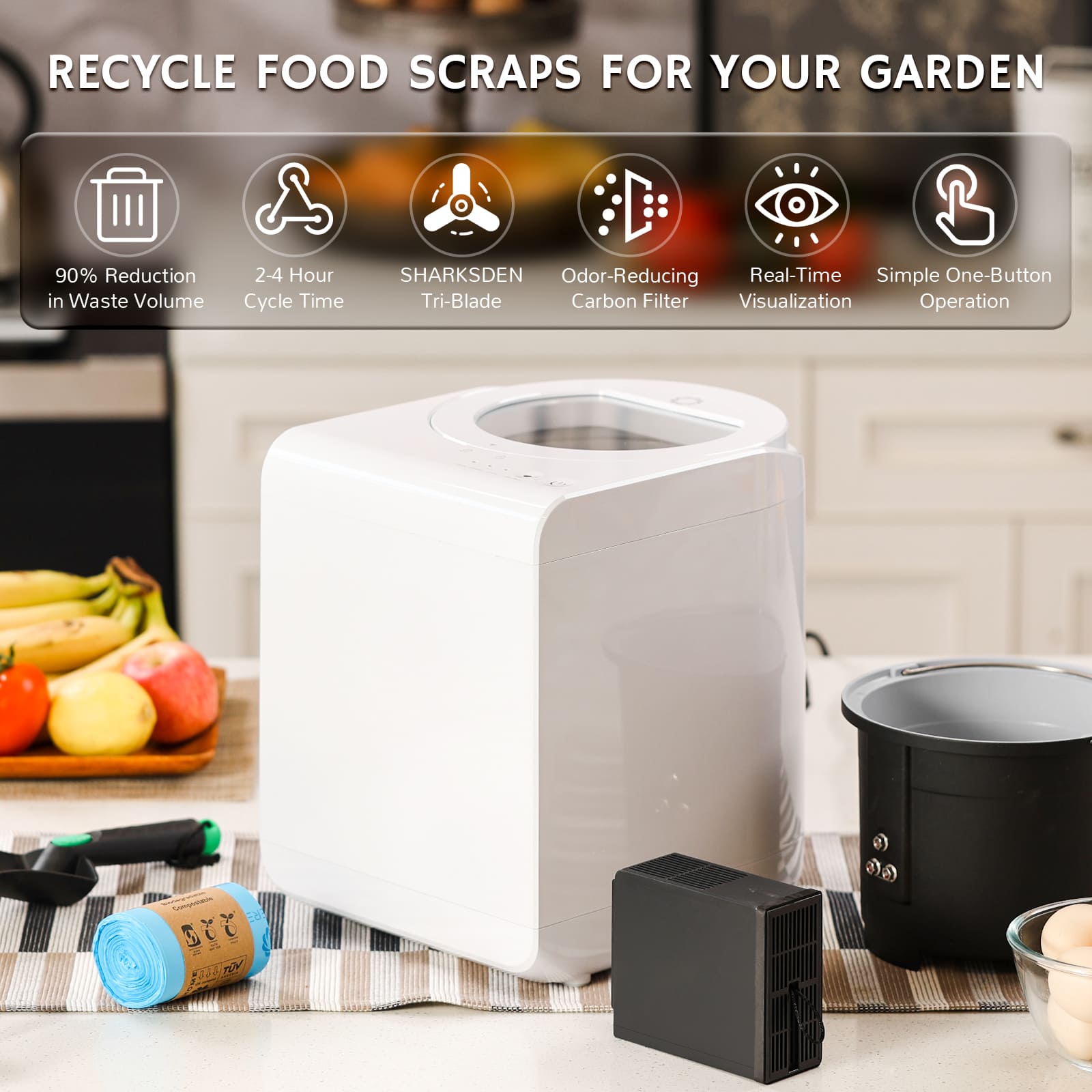 Revive V500 Electric Kitchen Composter, Visual Version