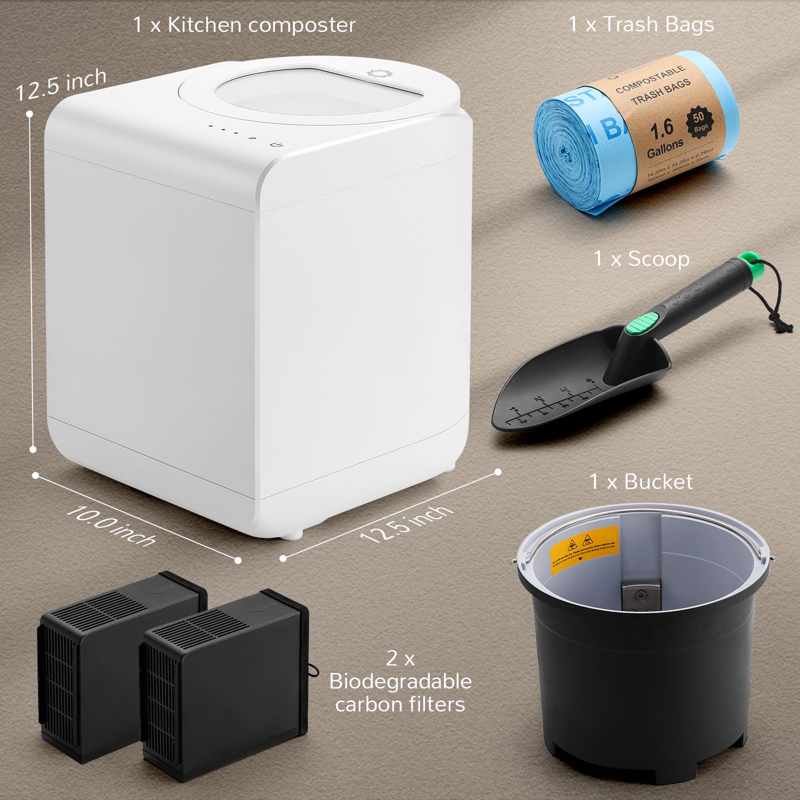 Revive V500 Electric Kitchen Composter, Visual Version