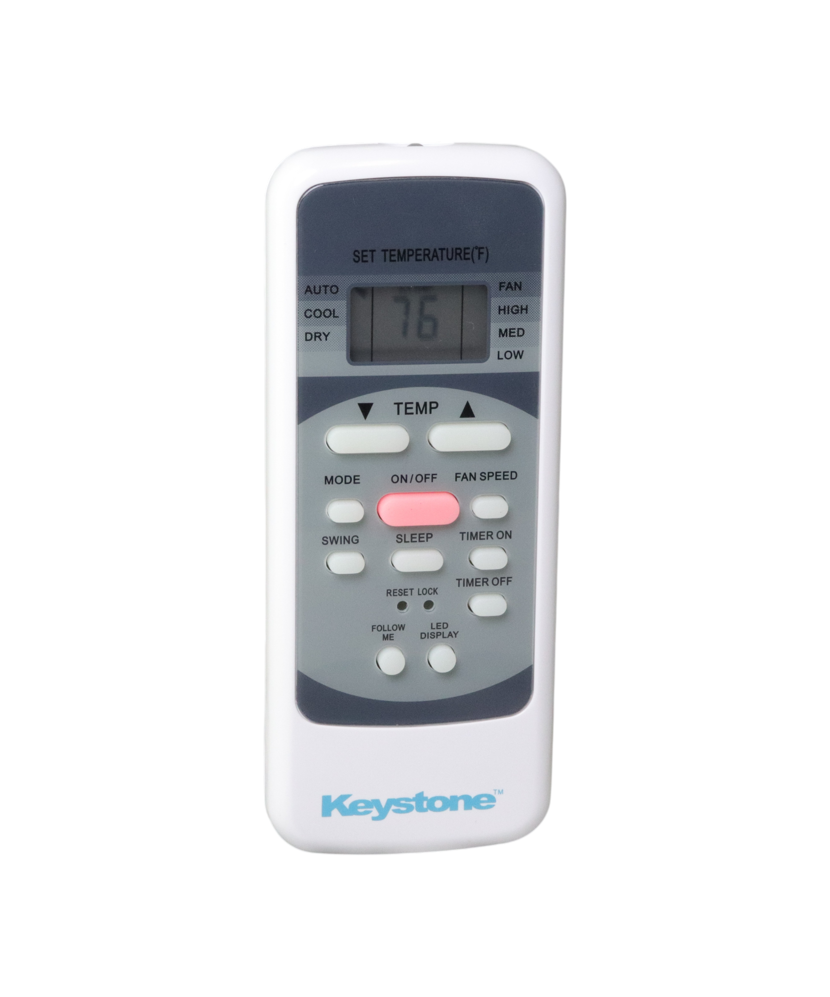 Keystone Rg51I38/BGCEFU Portable Air Conditioner unit Remote Control | LCD Display - 17317000A00661
