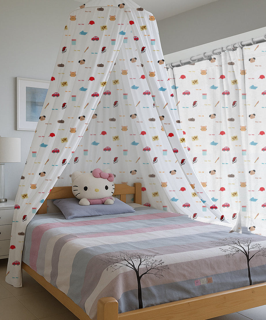 Rhyming-Characters Printed Canopy