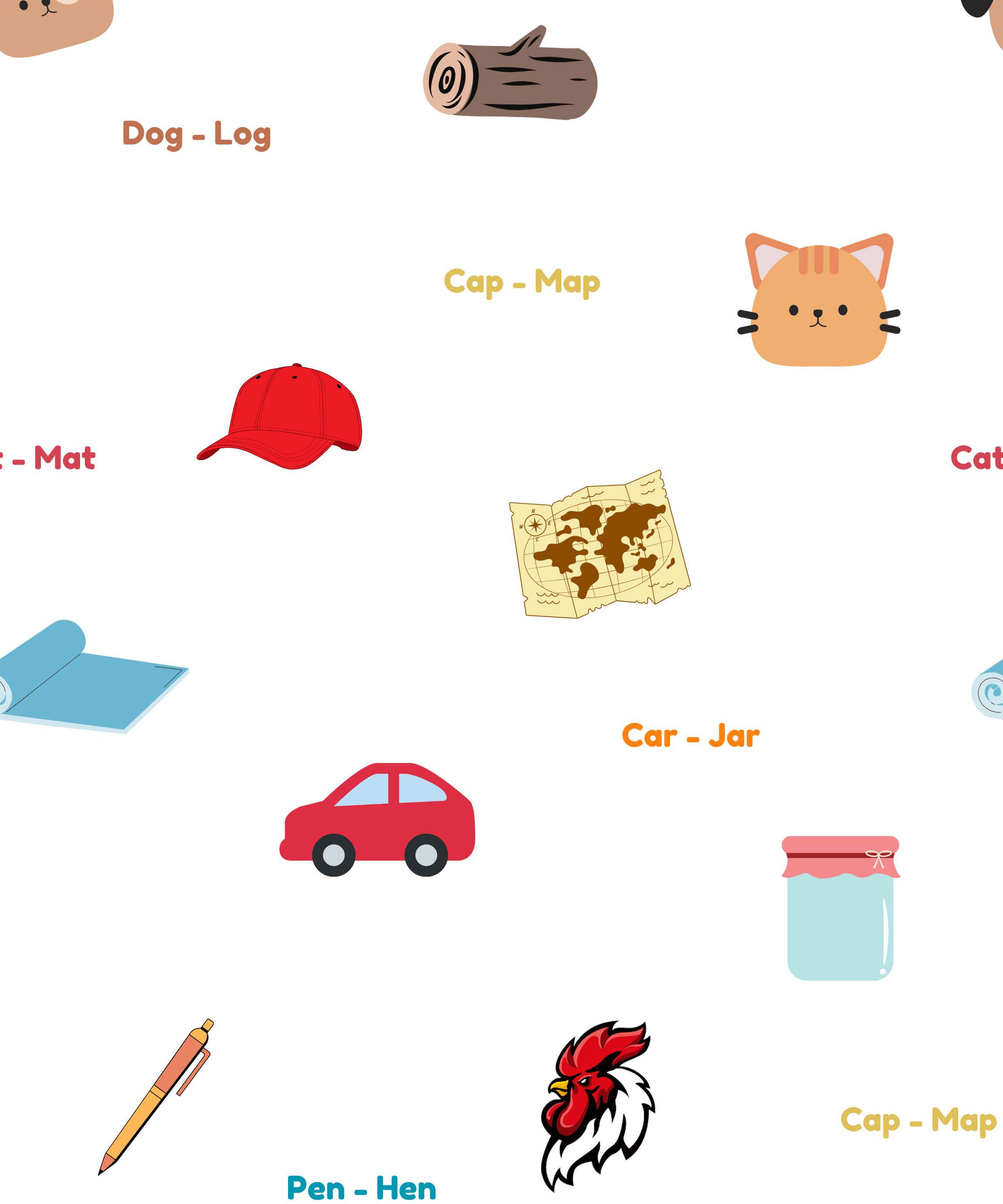 Rhyming-Characters Printed Canopy