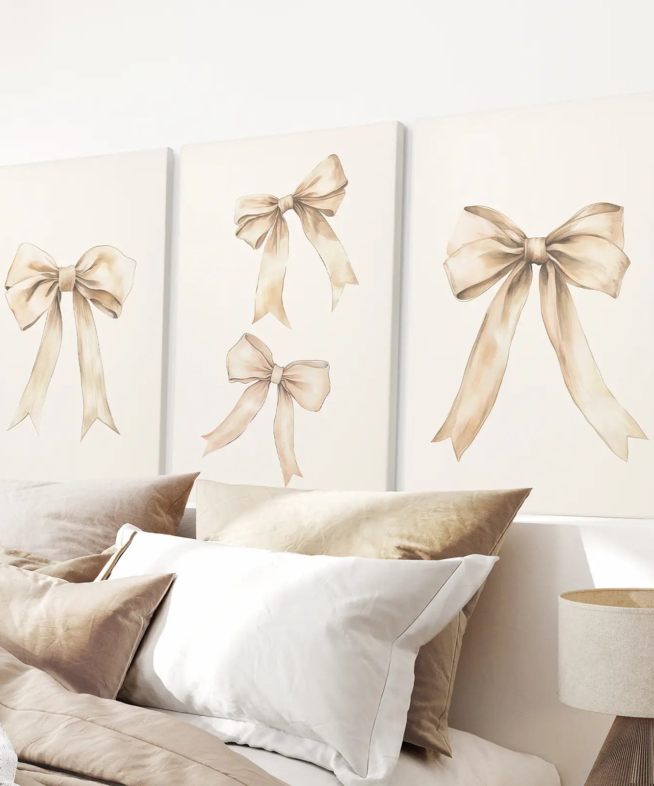Trendige ästhetische Schleifen Kinderzimmer Wandkunst Set Poster