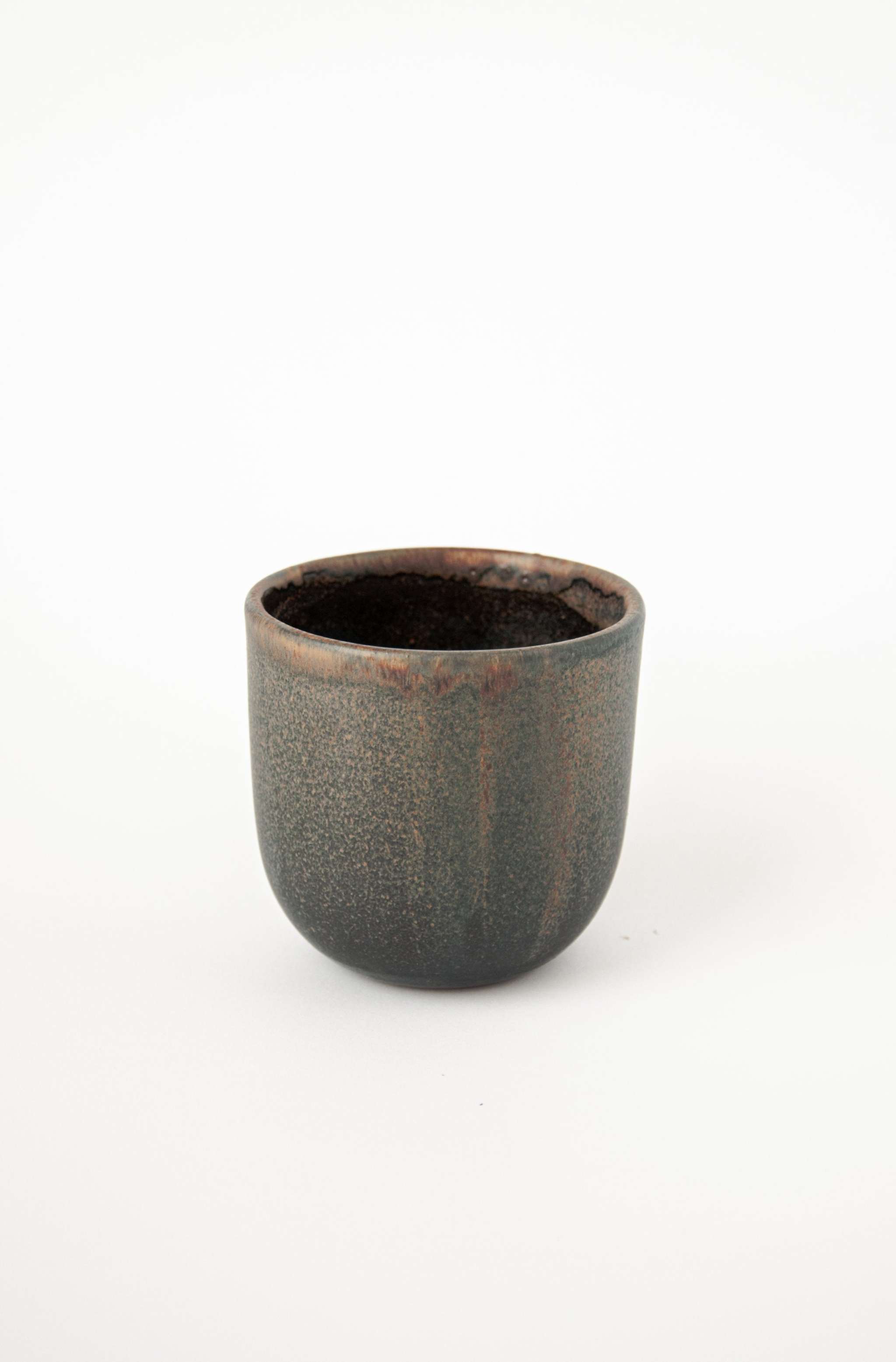Rust Stoneware Coffee Cup