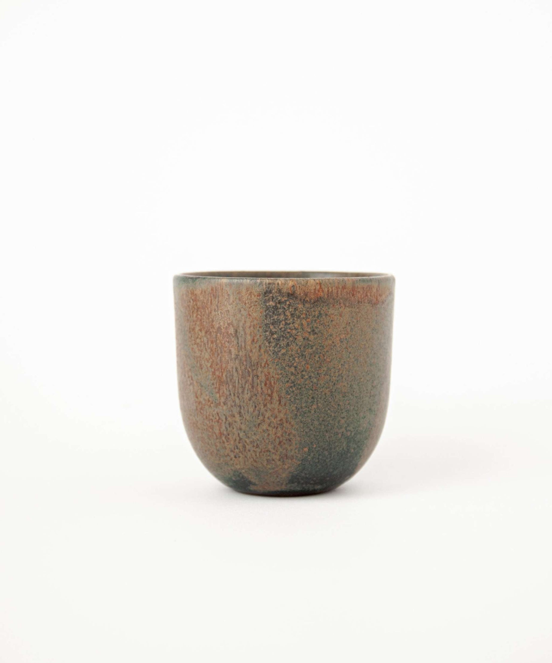 Espressotasse aus Steingut, Rostfarben