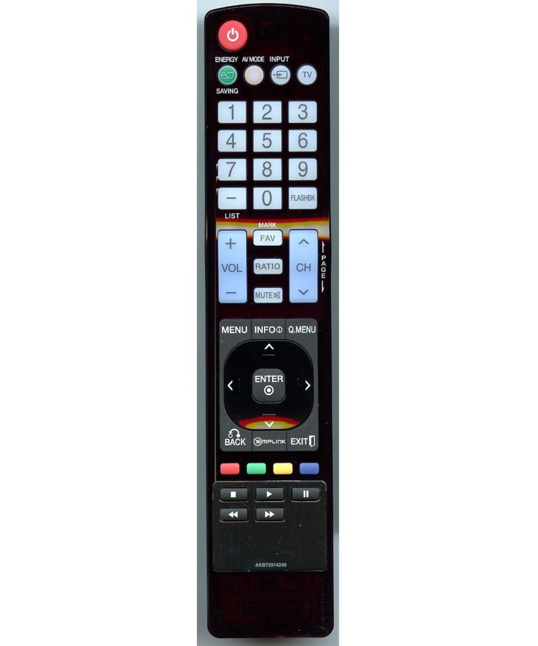 LG AKB72914240 TV Remote Control