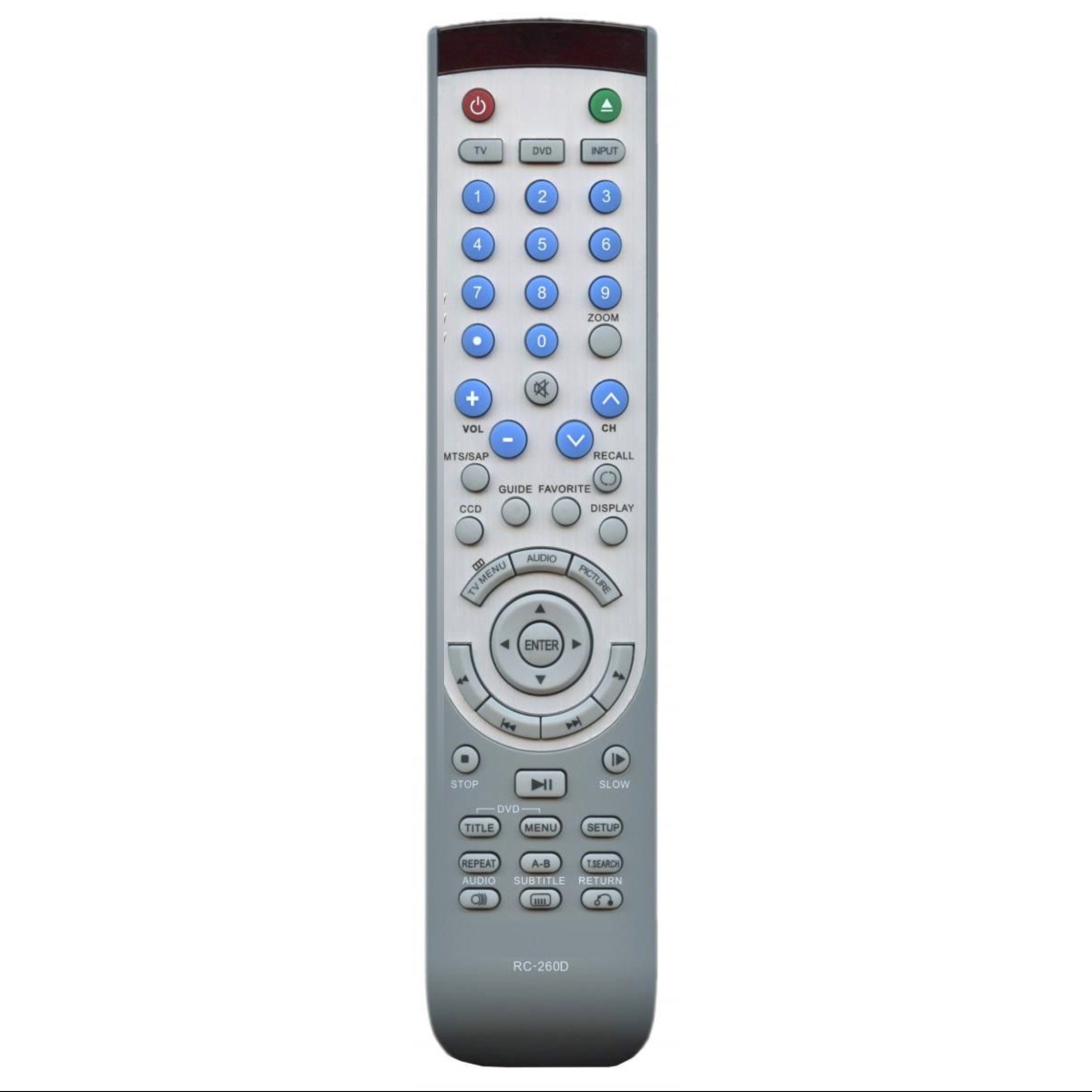 Insignia RC260D TV / DVD Combo Remote Control - TV-5620-68, TV562068, ES06195
