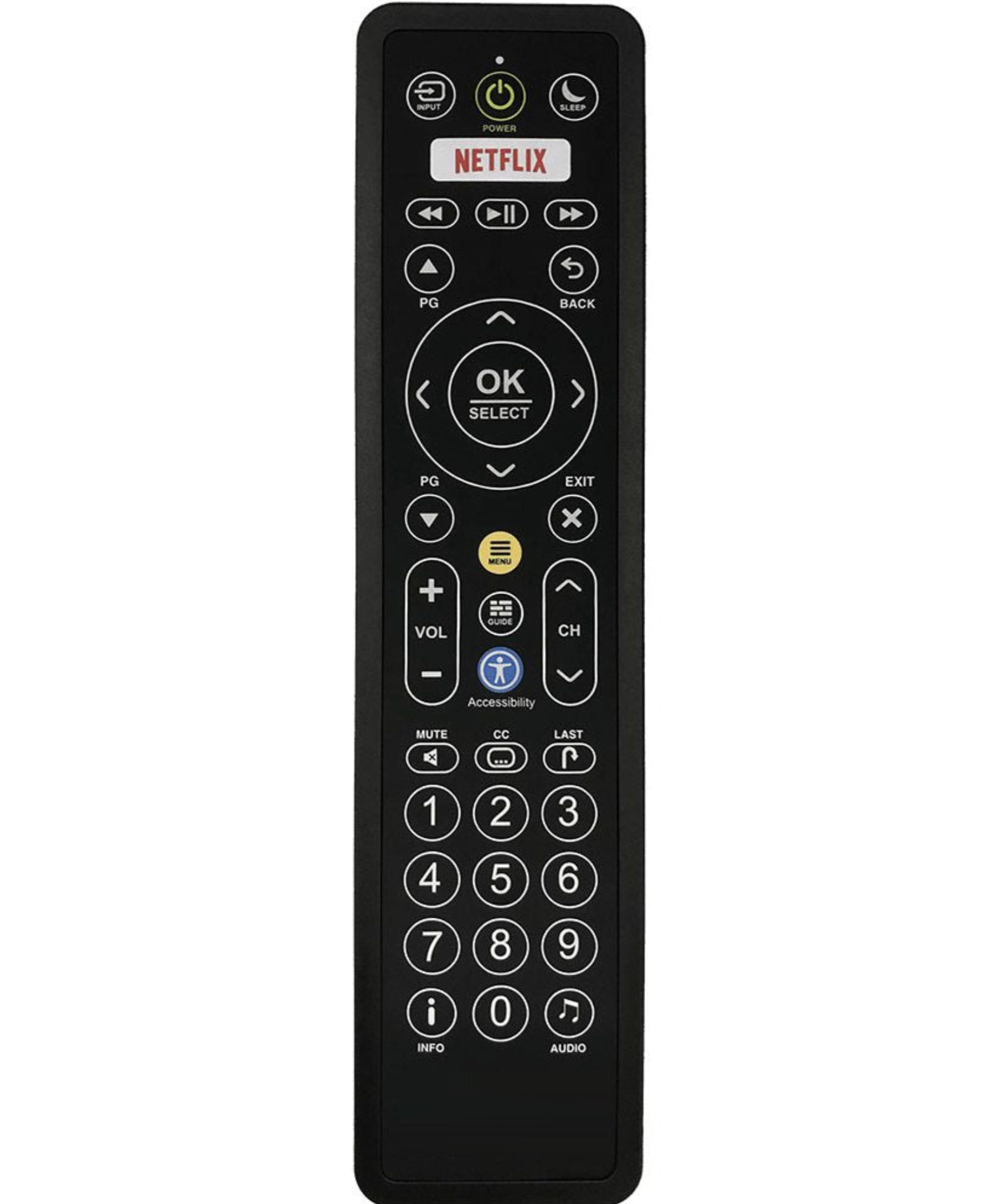 Enseo 815-00025 Universal Hospitality Easy-to-clean TV Remote Control